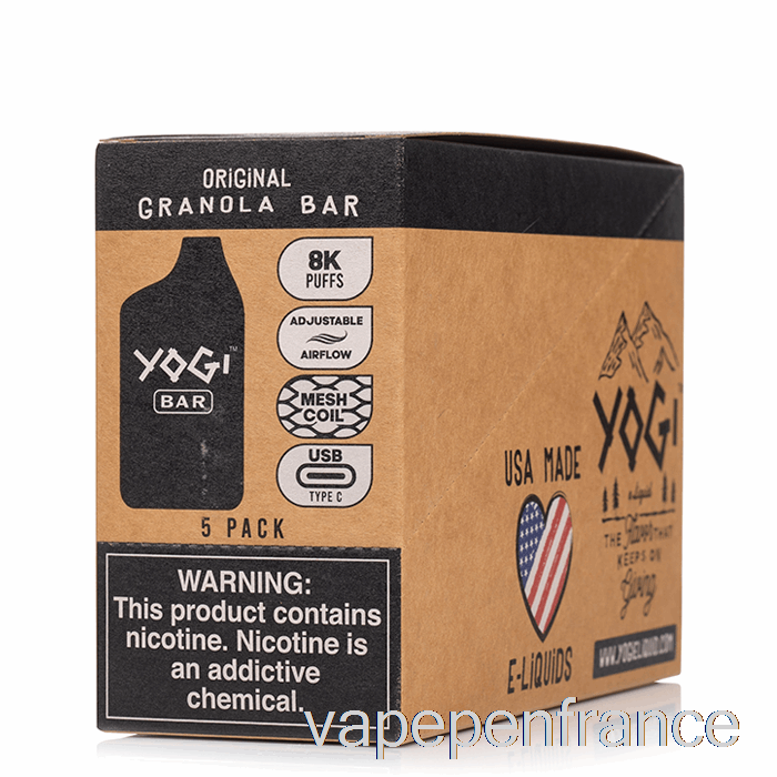 [Paquet De 5] Stylo Vape Jetable Yogi Bar 8000